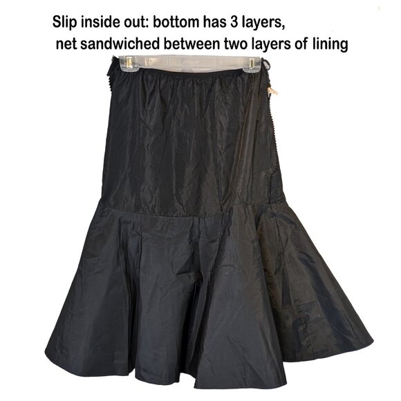 Unique Vintage Vogue 1950s Style Black Ruffled Petticoat Crinoline - Picture 3 of 5